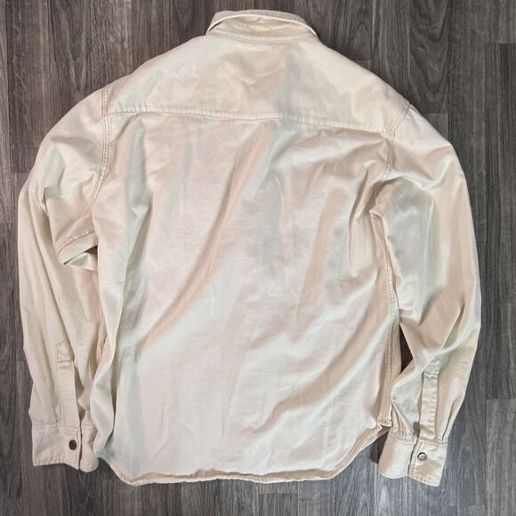 BILLY REID 100% Organic Cotton Cream/Off-White Shirt-Style Jacket Slim Fit L - Picture 2 of 7